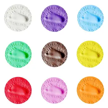 

1pc Baby Hand Print Footprint Imprint Kit Casting Baby Air Drying Soft Clay Parent-child Hand Ink Pad Fingerprint Memory Funny