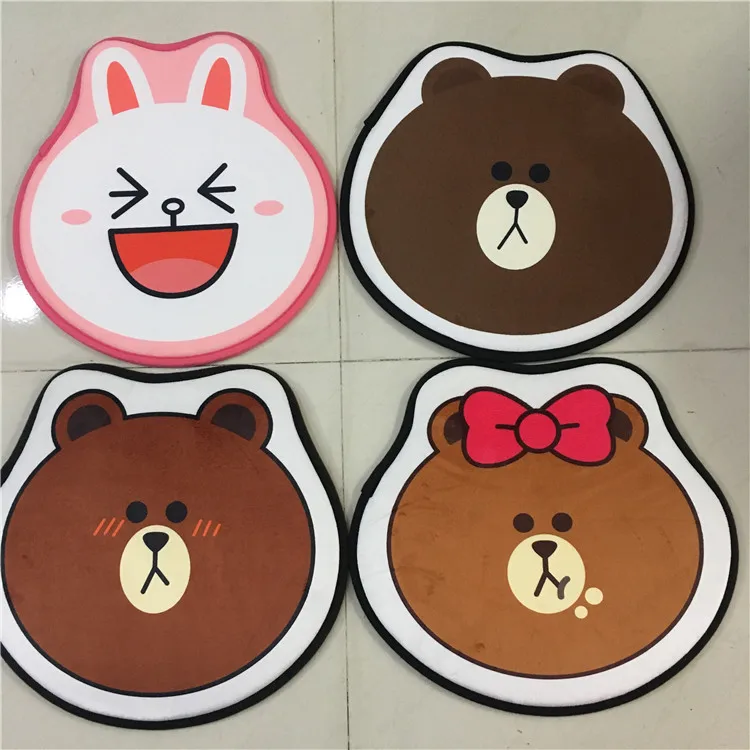 

Cartoon Car Seat Cover Round Cute Bear Rabit Lady Girl Car Seat Cushion Four Seasons Brown Pink Cool Sweety Car Decoration