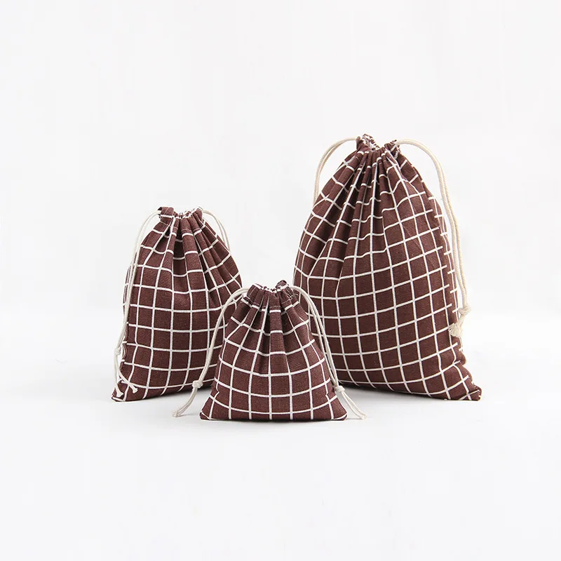 1 قطعة هندسية عيد الميلاد الرباط القطن الكتان حقيبة التخزين هدية الحلوى مجوهرات المنظم ماكياج التجميل عملات مفاتيح أكياس 49273