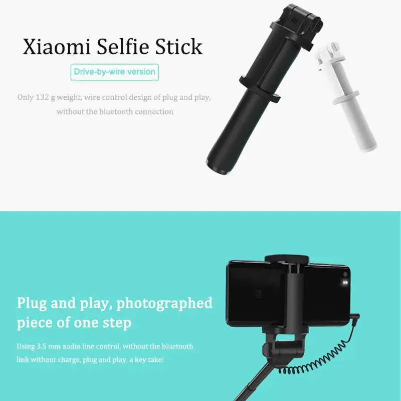 Xiaomi складной монопод селфи палка Bluetooth Выдвижная мини провод