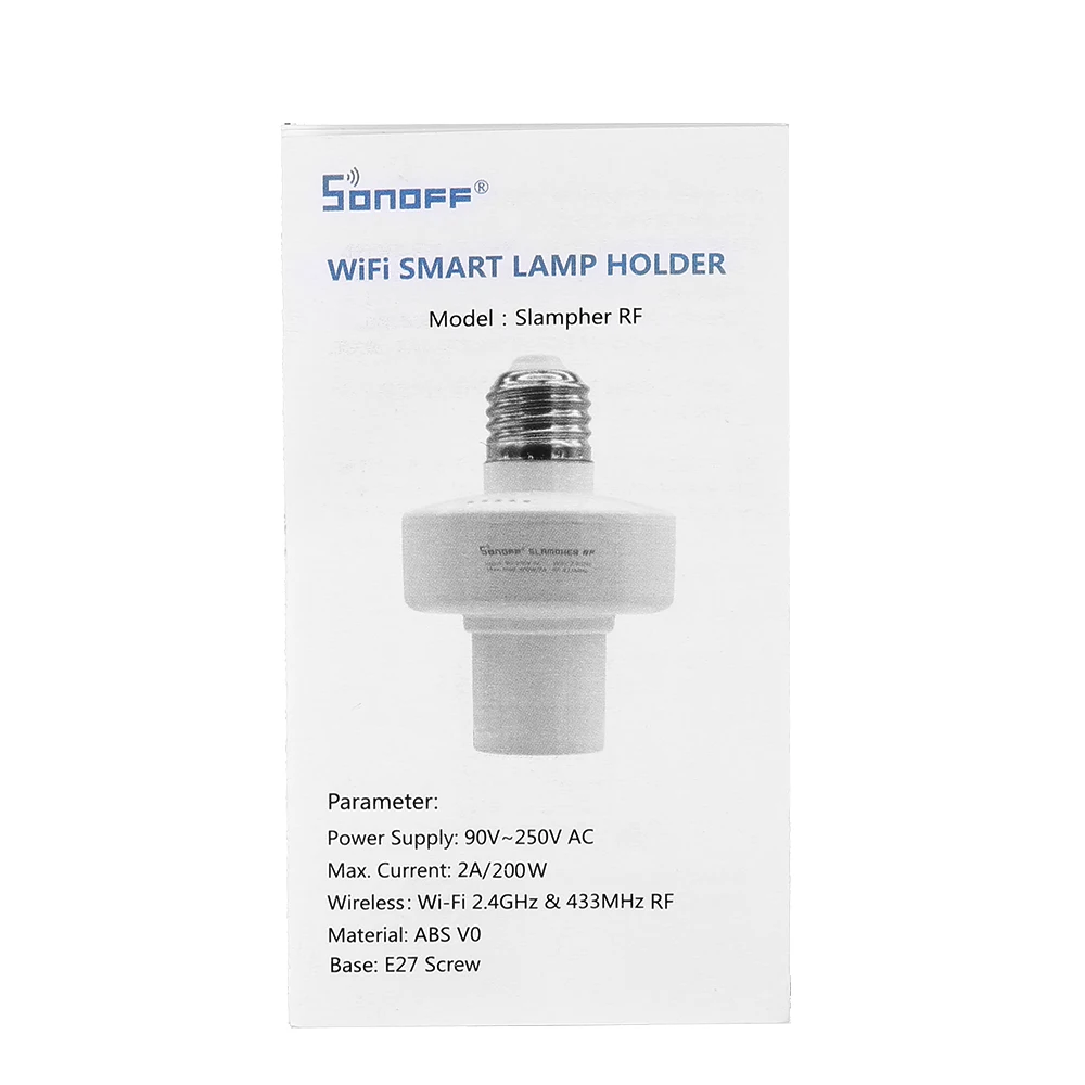 SONOFF Slampher RF 433MHz WiFi умная лампа держатель для умного дома E27 лампочки переключатель
