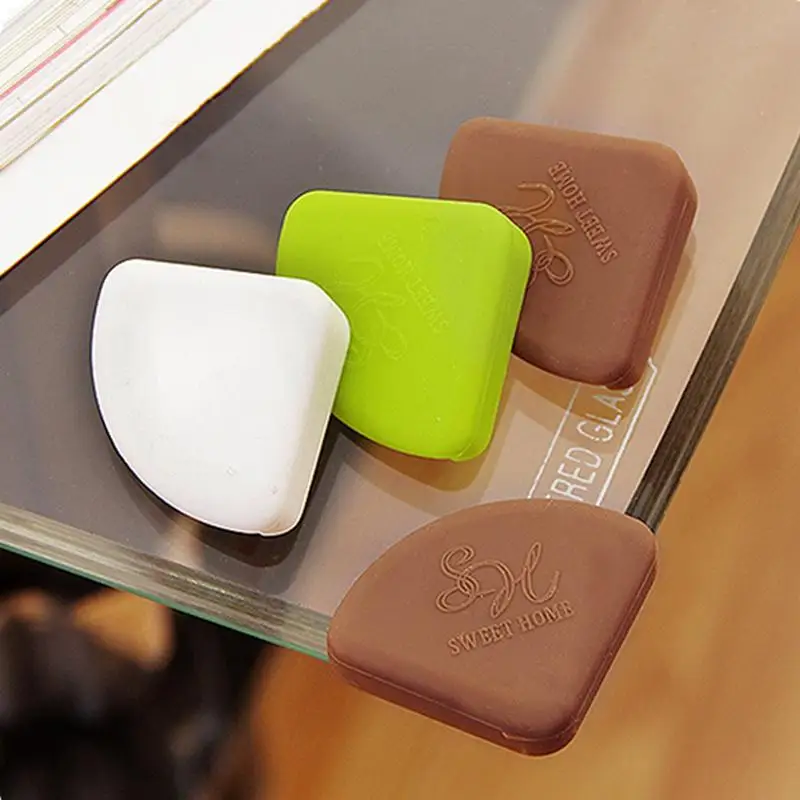 

3 Colors Silicone Table Desk Corner Protective Guard Cover Baby Safety Anti-collision Corner Cushion Cover Protect Kids