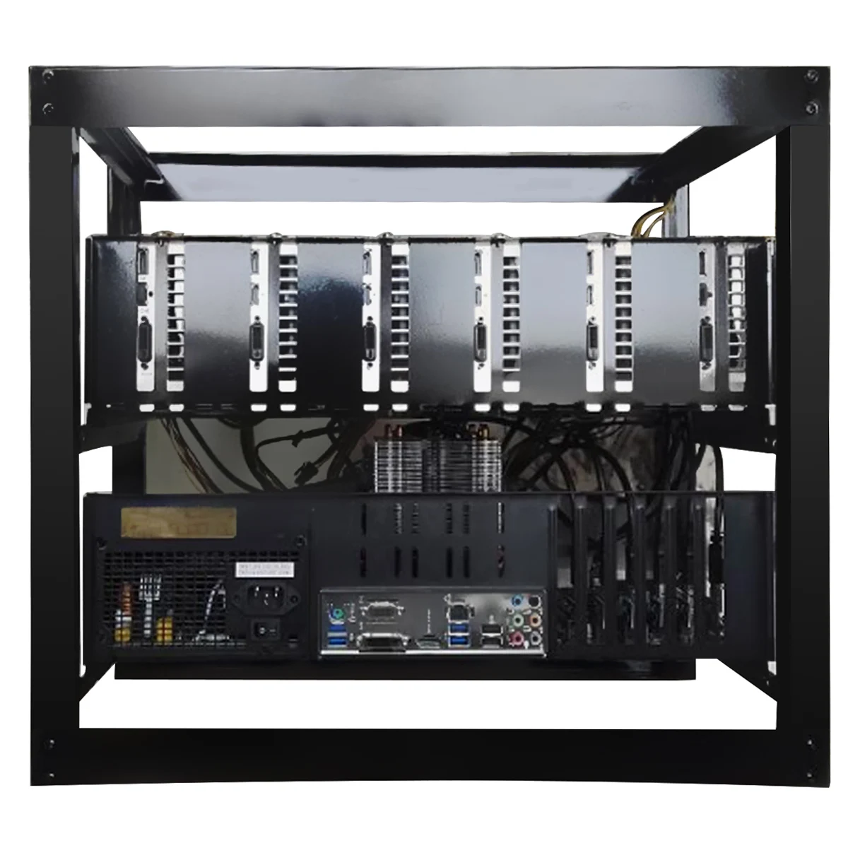 Aluminum Open Air Miner Frame Mining Rig Case Set For 6 GPU ETH BTC Ethereum FFC For PCI-E Extender Cable Aluminum Open Air Miner Frame Mining Rig Case Set For 6 GPU ETH BTC Ethereum FFC For PCI-E Extender Cable