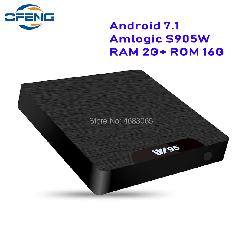 ТВ приставка W95 2 Гб ОЗУ 16 ПЗУ Amlogic S905W Android 7 1 четырехъядерный 4G Wifi 100M HDMI2.0 3D H.265 4K