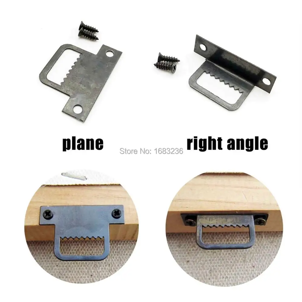 

25pcs Black Metal Picture Photo Oil Painting Mirror Frame Sawtooth Saw Tooth Hidden Hanger Hook with screw T shape