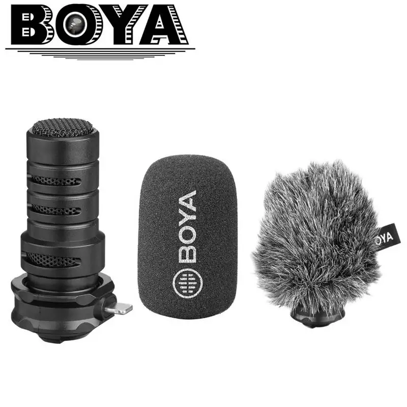 

BOYA Digital Stereo Microphone In-line Mic Phone for Lightning Port For Apple iPhone 8 X 7 7 Plus iPad iPod Touch Mikrofon
