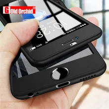 360 Full Cover Phone Case For iPhone X 8 6 6s 7 Plus 5 5s SE PC Protective Cover For iPhone 7 8 Plus Case Cover With Glass