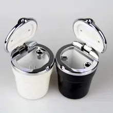 Пепельница для автомобильных сигарет с синим светодиодный светильник-индикатором, портативный бесдымный цилиндрический подстаканник для большинства транспортных средств