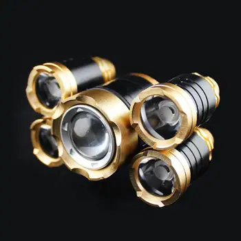 

5LED Zoom T6 Headlamp Headlight Torch Flashlight Head Lamp Use 18650 Battery 1LED-4LED-5LED-strobe Flash