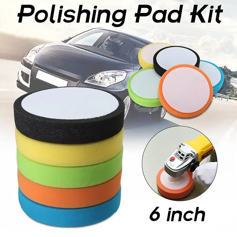

Auto Car Polisher 6 inch 150mm Soft Flat Sponge Buffer Polishing Pad Kit Differ Colors