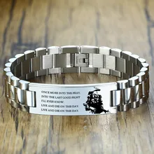 Еще раз в бой из нержавеющей стали мужчины браслет боксер ММА выживший боец подарок