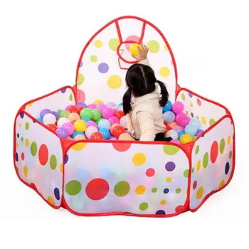 

Foldable Children's Toys Tent Baby Children Kids Outdoor Indoor Playing House Tent Pool With Basket +25pcs Ocean Balls