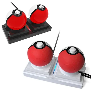 

Bevigac 2 in 1 Charging Holder Charger Dock Stand Station with Led Indicator for Nintend Switch Pokeball Plus Controller Game