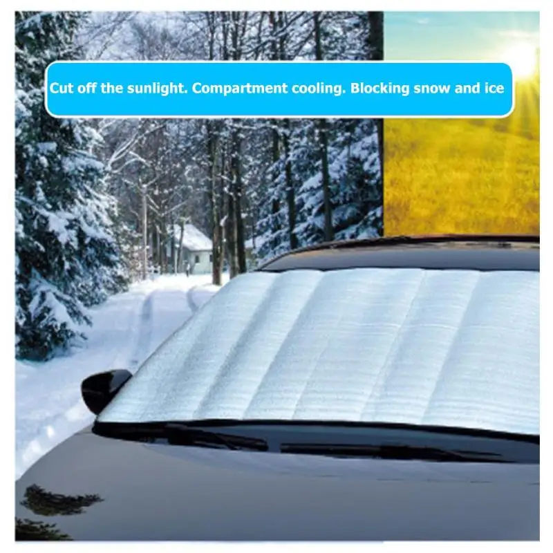 

VODOOL Winter Car Auto Windshield Snow Ice Shield Cover Front Window Windscreen Sunshade Covers Sun Shade Guard Protector