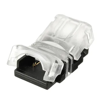 

CLAITE New LED Strip to Wire Connector 2pin 8mm 10mm for IP65 Waterproof 5050 5630 Single Color Tape Light Connection Conductor