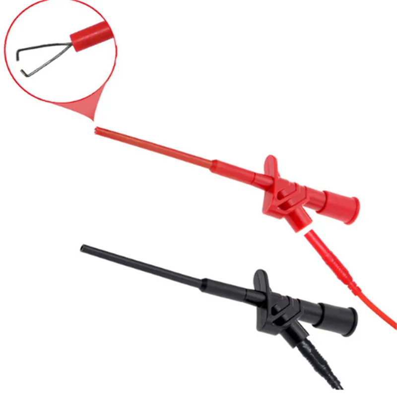 

Red/Black 1Pcs P5004 Professional Insulated Quick Test Hook Clip High Voltage Flexible Testing Probe Instrument Accessories