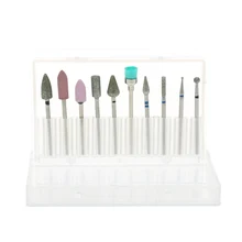 10 шт ногтей сверла прибор для удаления кутикулы пыли насадка в виде щетки ротационный Полирующий файл шлифовальные головки Маникюр Педикюр Инструменты