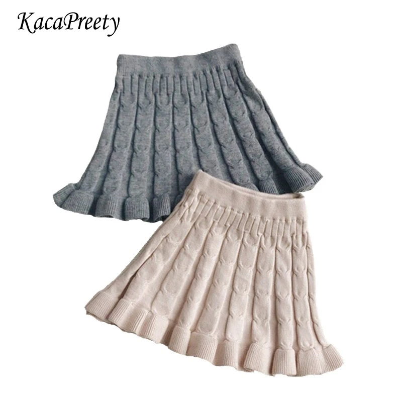 

Vintage europe style baby girls tutu skirt cotton knitted infant kids Pettiskirt Baby Girl Skirts Princess Party Dance Skirts