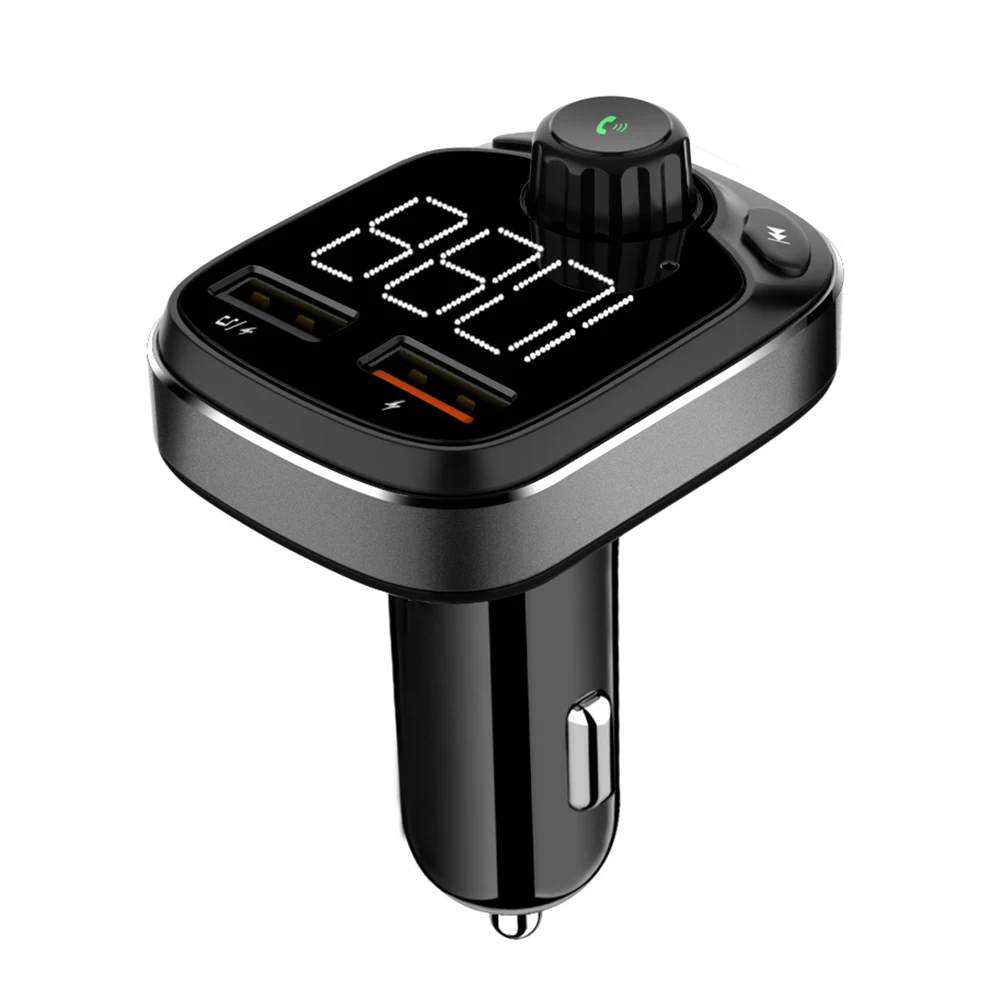 Car FM Transmitter MP3 Player HD Digital Display Bluetooth Hands Free
