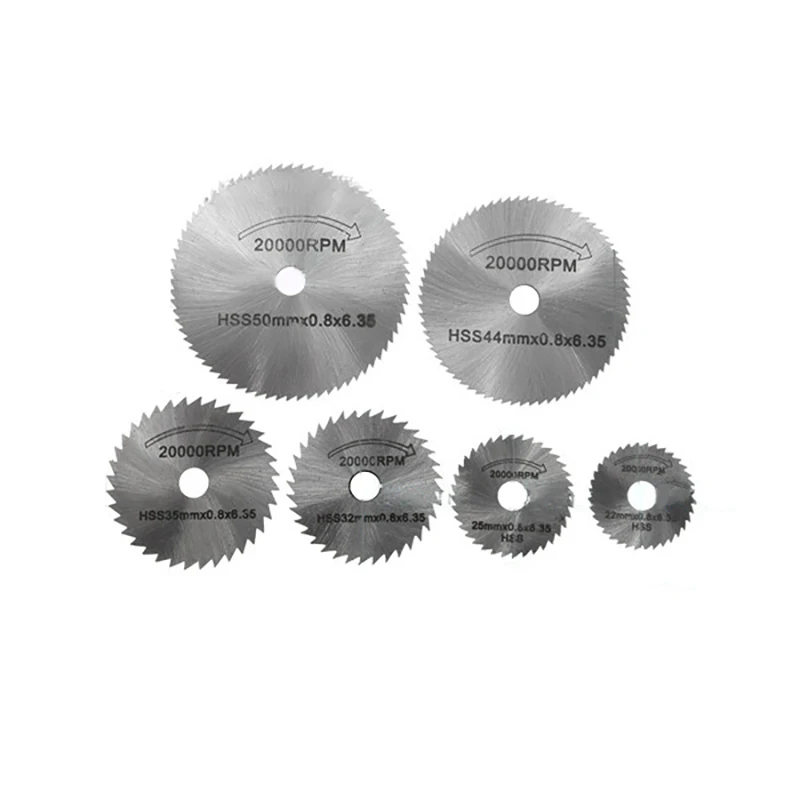 

7 pcs Portable Rotary Tool Circular Saw Blades Cutting Discs Mandrel Cutoff for Electric Grinding Machine