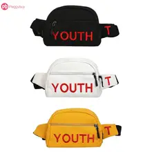 1 шт. поясная сумка для женщин и мужчин нейлоновая с буквенным принтом поясная сумка на ремне нагрудная Высокая мода повседневные поясные сумки