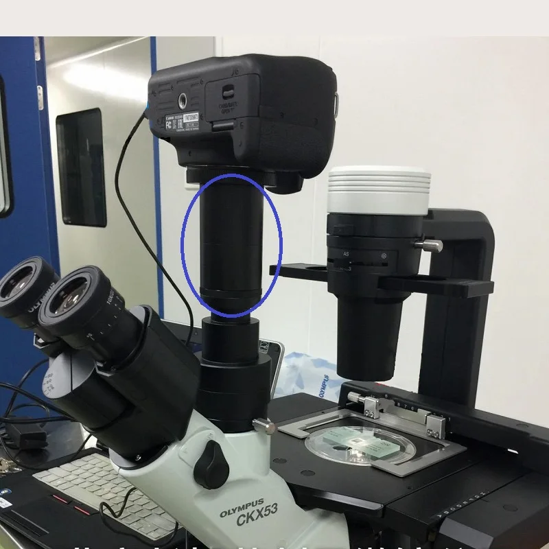  M42 to C Mount Adapter Lens Whole Image for Microscope Connect with Digital SLR Camera Take Photo V