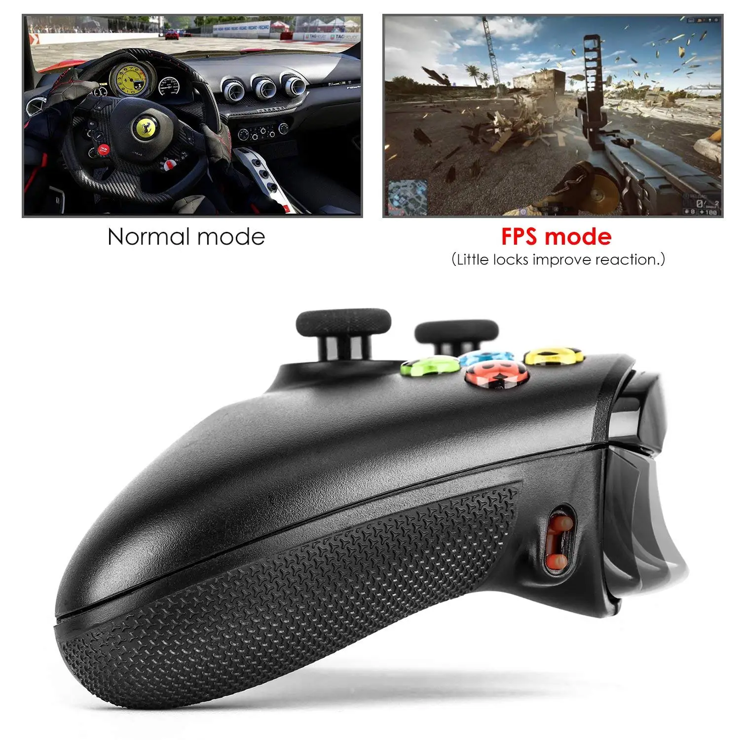 Trigger Grips for Xbox One Controller Quickshot for Xbox One, Xbox One S and Xbox One X - Black