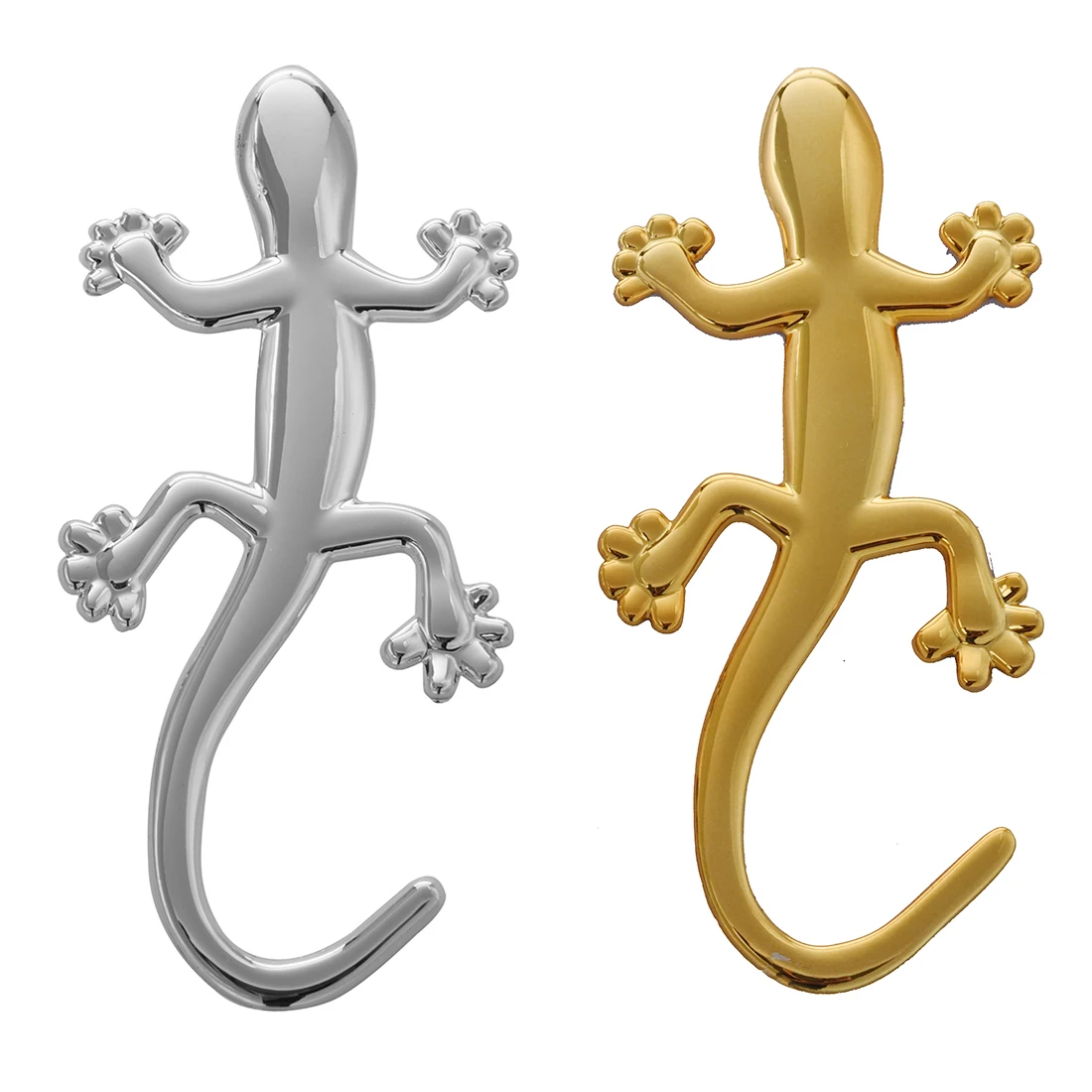 

2 pieces 3D Gecko Shape Chrome Badge Emblem Decal Car Sticker