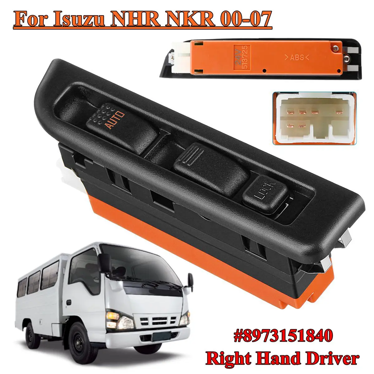 

For Isuzu NHR NKR 2000-2007 Right Hand Driver Power Window Control Master Switch #8973151840 Car Switches Auto Interior Parts