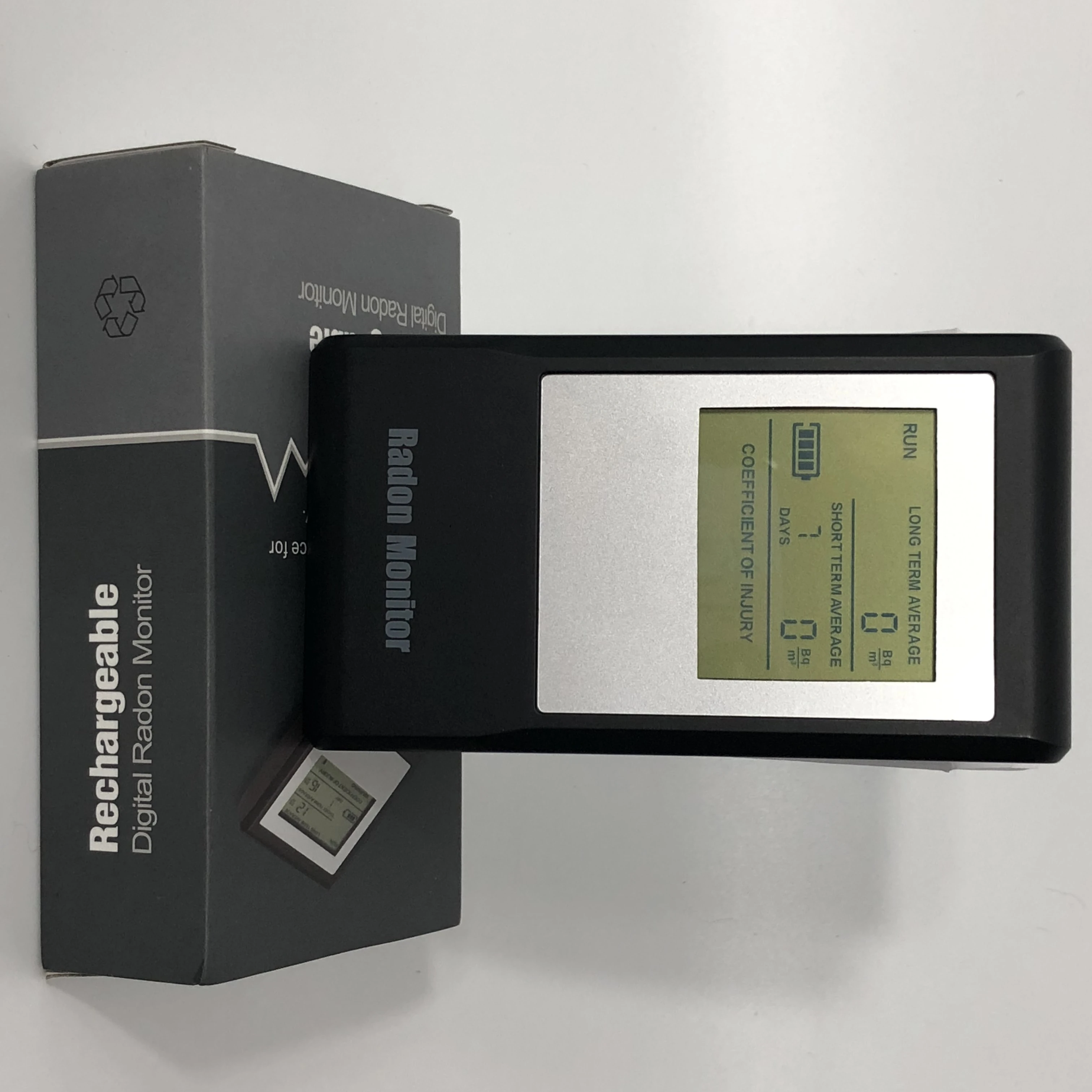 

portable radon meter with lcd display lithium battery inside digital gas radon radon sensor