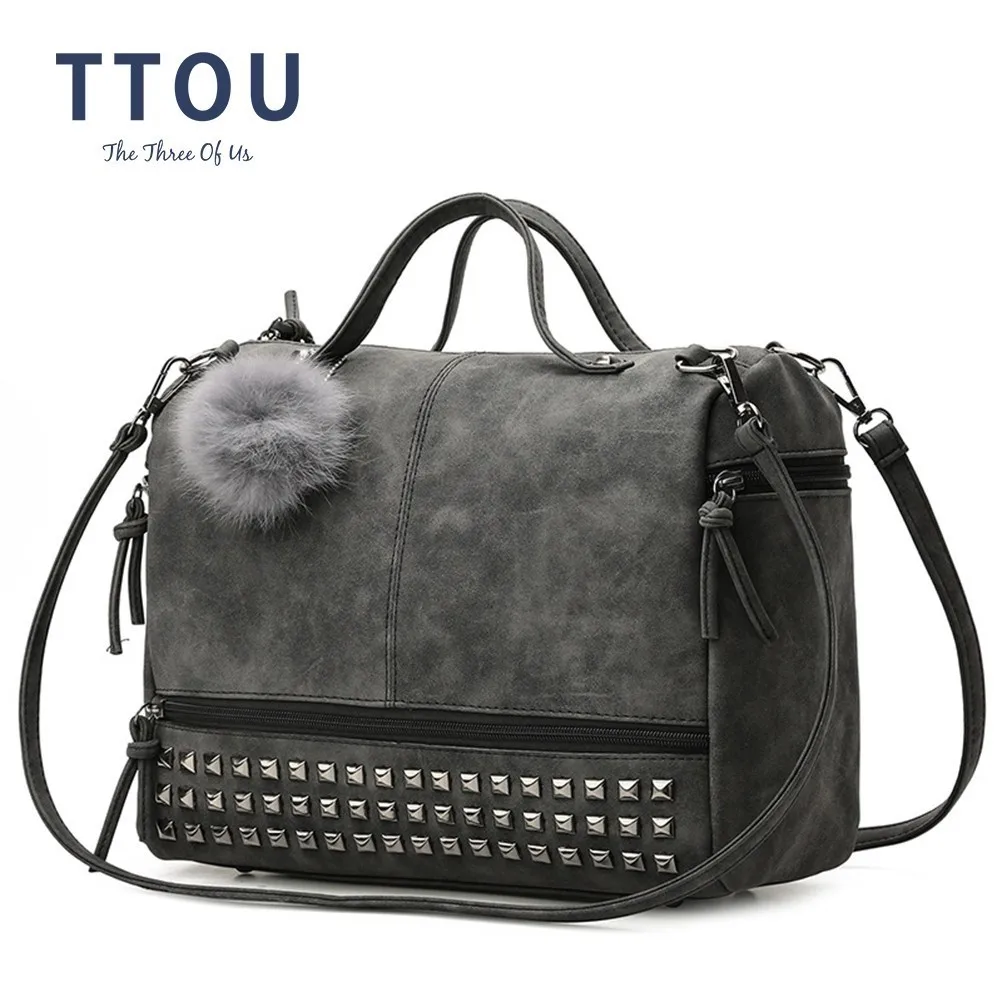 TTOU النساء برشام حمل حقائب النساء مصمم حقائب السيدات الأزياء بو حقيبة جلدية للنساء Crossbody حقيبة كبيرة قدرة حقيبة