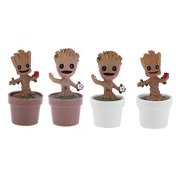 Детские фигурка Грут действие игрушечные лошадки горшок рисунок Groot миниатюры Мини Сад Цветочный Дерево человек игрушечные лошадки