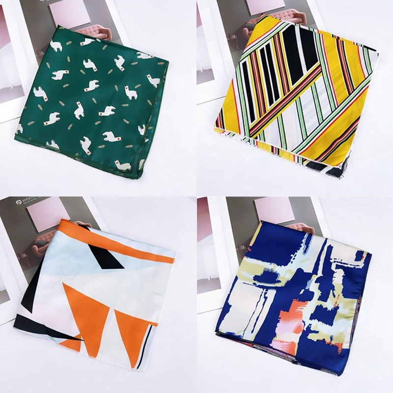 Printing Scarf Wild Silk Retro Square Feeling Satin Women Ladies 1pc New Neckerchief Scarves Hair Tie Band Headwear Soft Neck Printing Scarf Wild Silk Retro Square Feeling Satin Women Ladies 1pc New Neckerchief Scarves Hair Tie Band Headwear Soft Neck