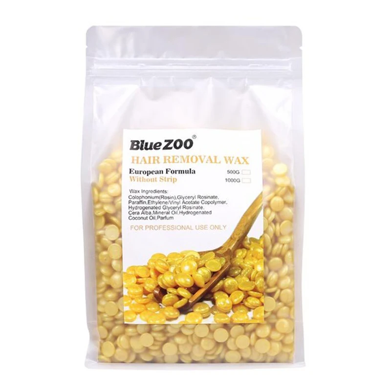 BlueZOO безболезненные без полосок депиляция мерцающие Твердые восковые бобы для волос Removal-1000G/мешок