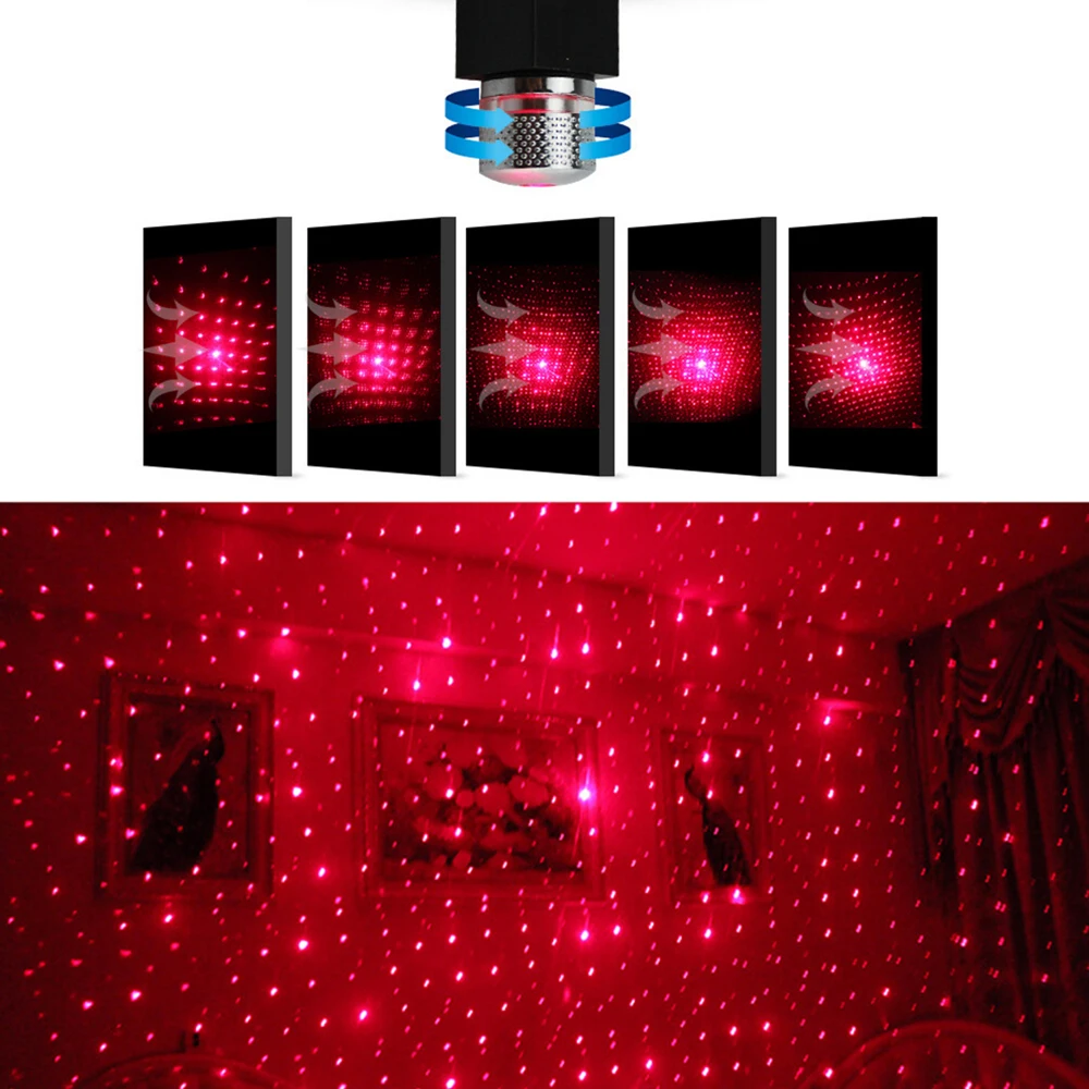  FORAUTO LED Car Roof Star Night Light Projector Atmosphere Galaxy Lamp USB Decorative Lamp Adjustab - 33000099754