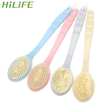 

HILIFE Body Back Cleaning Brush Skin Cuticle Grease Remover Long PP Handle Bath Brush Massage Shower Soft Nylon Bristles