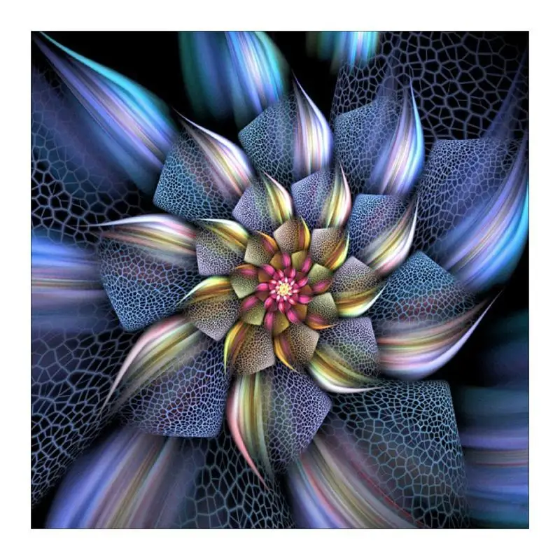 5D DIY Full Drill Round Diamond Painting Flower Cross Stitch Embroidery