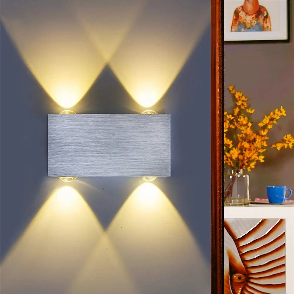 

Indoor Led wall light 4W aluminum sconce Wall mounted AC85-265V Living room Bedroom Kitchen Modern home decoration Led wall lamp