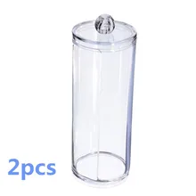 2 шт./компл. 17 см х 6,8 см акрил организатор Box круглый контейнер ящик для хранения макияж хлопчатобумажная коробка хорошее качество