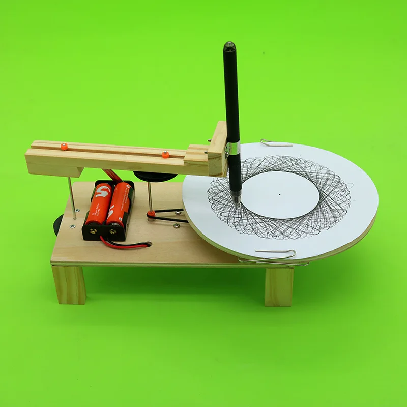 DIY деревянный ручной работы Электрический графопостроитель для рисунков наборы