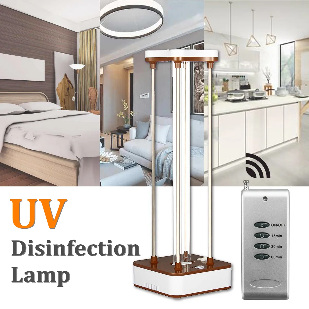 

36W Ultraviolet Lamp UV Ozone Sterilization Germicidal Disinfection Light Remote Control Professional Lighting Home Kindergarten
