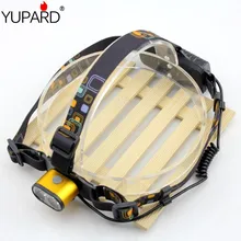 YUPARD 2* XM-L T6 светодиодный налобный фонарь аккумуляторная батарея 18650 два T6 светодиодный фонарик Водонепроницаемый высокой мощности кемпинг налобный фонарь для охоты