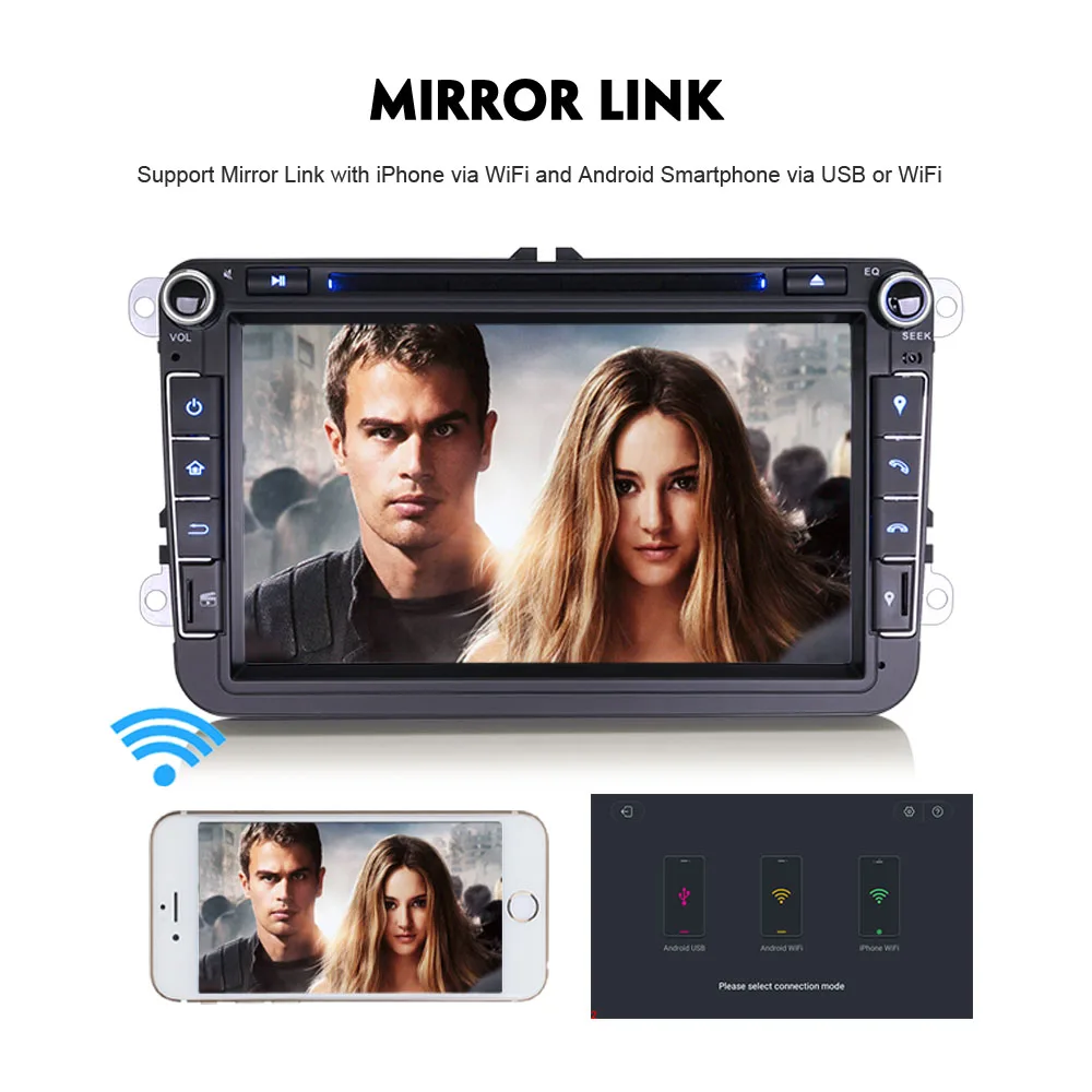 Автомобильный GPS навигатор DAB + 4 ядра 8 дюймов Android 1 для VW Passat Golf 5/6 T5 Amarok Vento Wi Fi 4G CD DVR