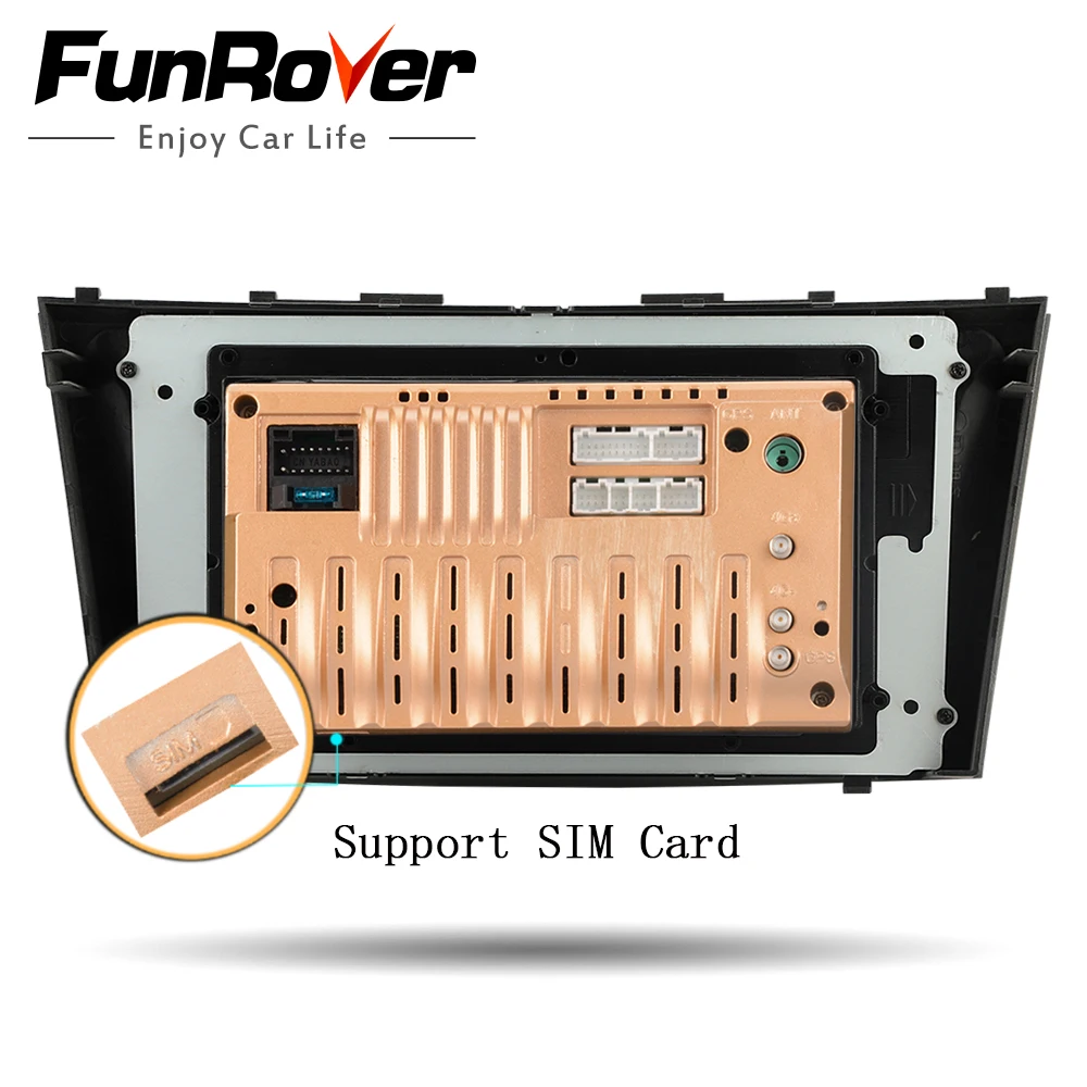 Discount Funrover Android9.0 2din Car dvd gps Player For Toyota Camry 2008 2009 2010 2011 radio navi Navigation multimedia DSP 4G 64G LTE 5
