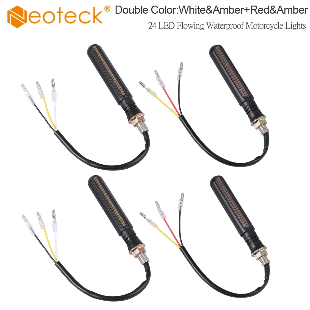 Neoteck Универсальный светодиодный индикатор поворота мотоцикла 12 дюймов 24 дюйма