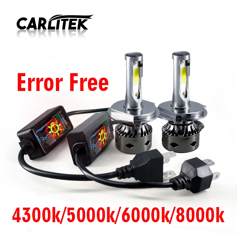 CARLitek Led H7 Canbus лампа без ошибок H4 H1 H11 Автомобильные светодиодные лампы 80 Вт 12000LM 6000 K