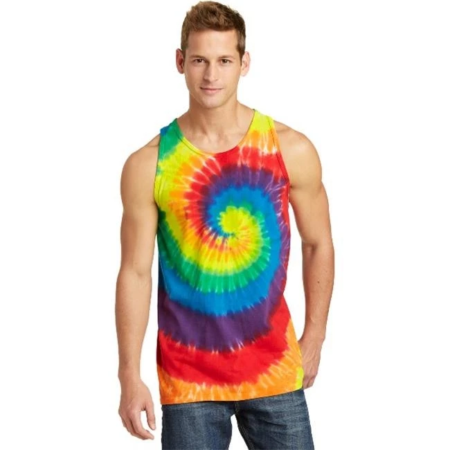 Port & Co PC147TT майка с принтом Tie Dye Rainbow 2XL|Жилеты и безрукавки| |