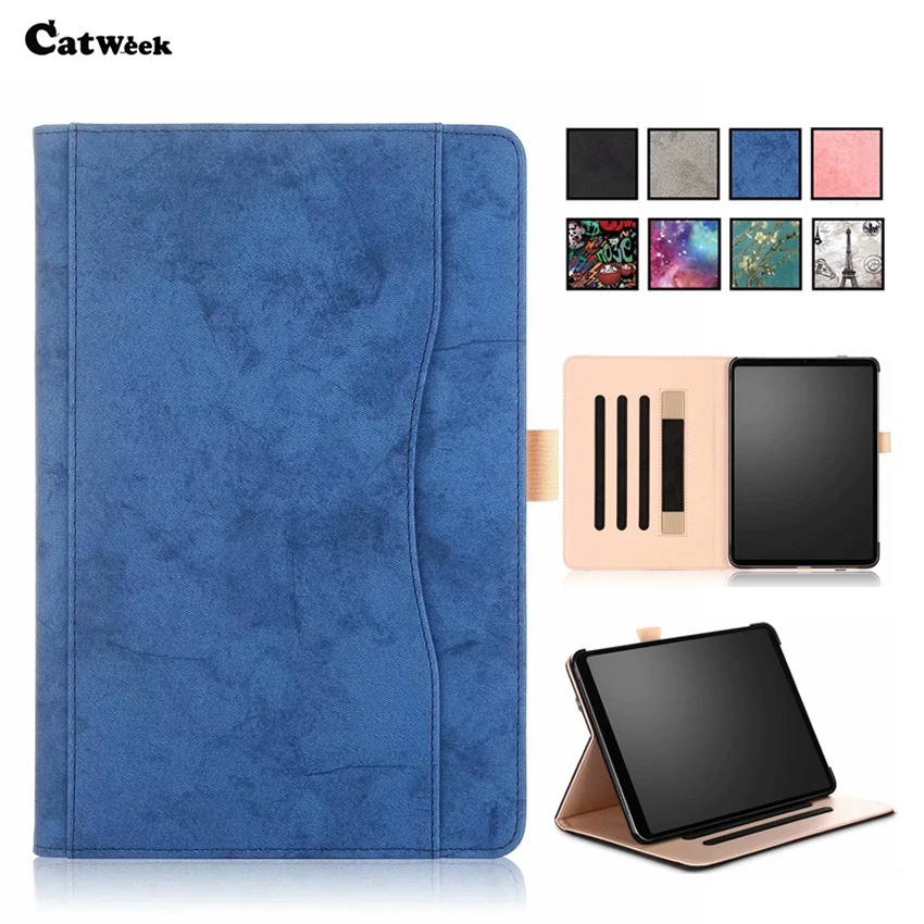 

Tab S4 T830 Smart Cover Slim PU Leather Wallet Case Print Tablet Stand Skin For Samsung Galaxy Tab S4 10.5 T830 T835 T837 Fundas