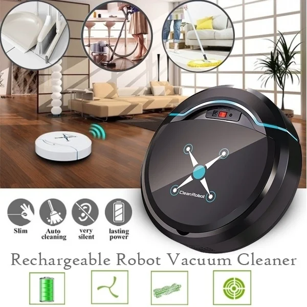 USB Robot Vacuum Cleaner for Home Automatic Sweeping Dust Cleaner Wireless Vacuum Cleaner Auto Sweeper Aspirateur Black / White