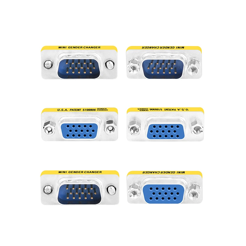 Wholesae D Sub 15 VGA Exterder Cable VGA HD15 Pin Gender Changer Convertor Adapter VGA Connector Male to Male Female VGA Coupler Wholesae D Sub 15 VGA Exterder Cable VGA HD15 Pin Gender Changer Convertor Adapter VGA Connector Male to Male Female VGA Coupler